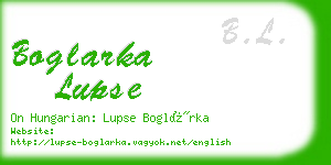 boglarka lupse business card